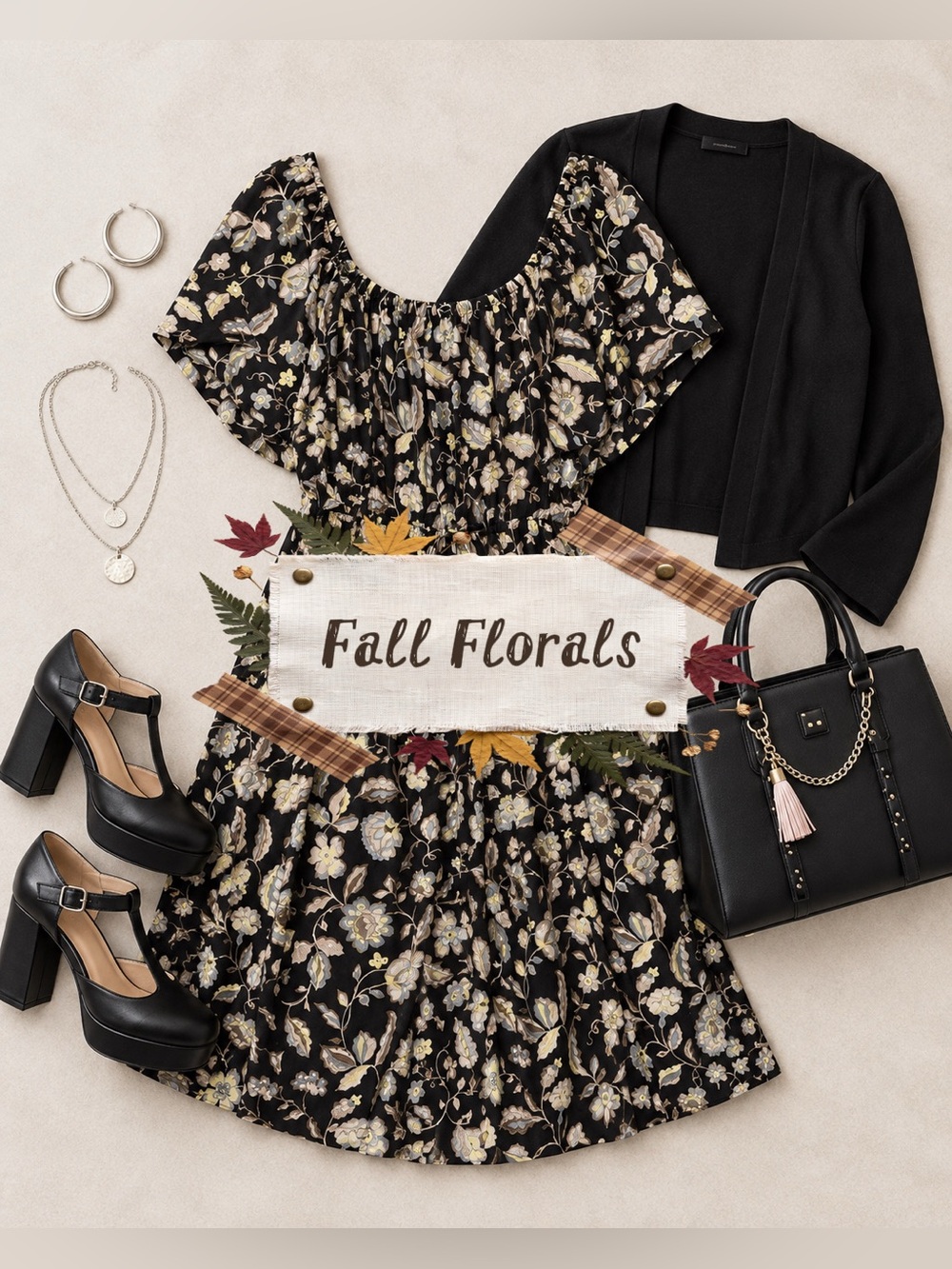 Old Navy 2X Black Floral Babydoll Mini Dress